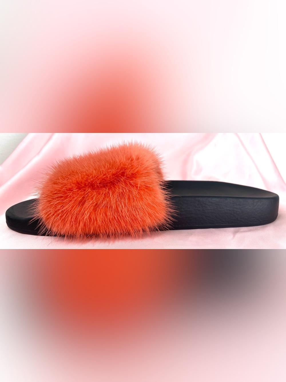 Givenchy Paris Coral Mink Fur Slides Sandals EU 40/US 9-9.5 +Box $595 MSRP - Picture 8 of 14